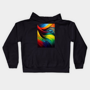 Rainbows Everywhere! Colorful abstract pattern #13 Kids Hoodie